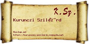 Kurunczi Szilárd névjegykártya